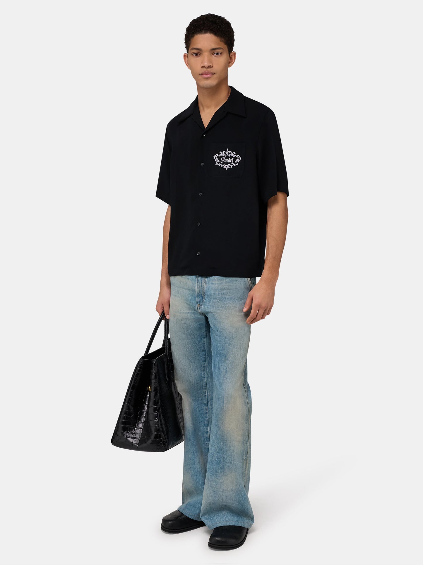 Chateau Crest Camp Shirt - Black | Amiri Great Deal