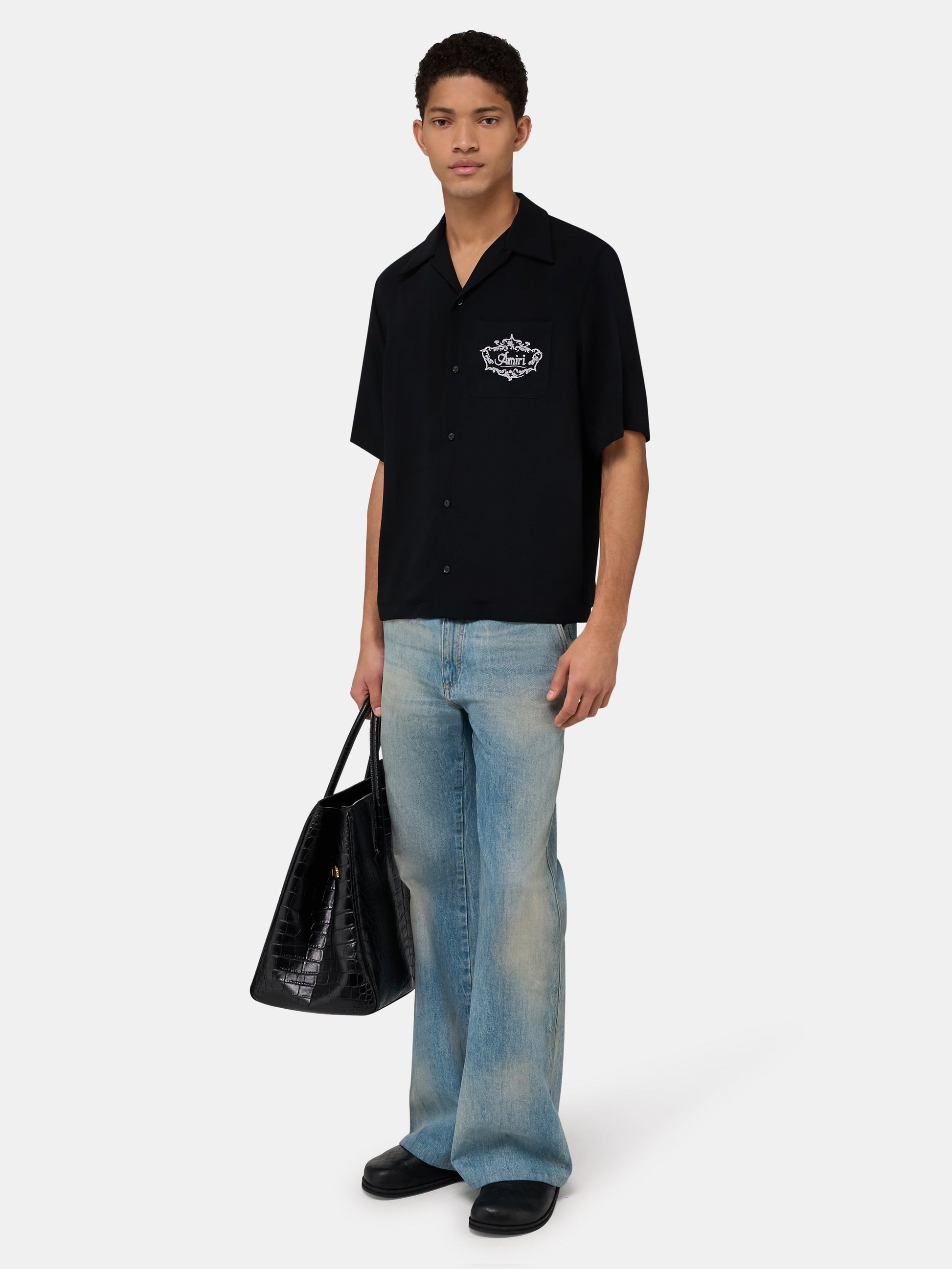 Chateau Crest Camp Shirt - Black | Amiri Great Deal
