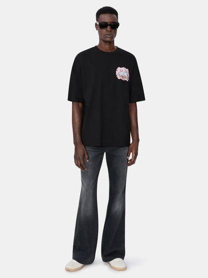 Chateau Sketch Oversized Tee - Black | Amiri Best Seller