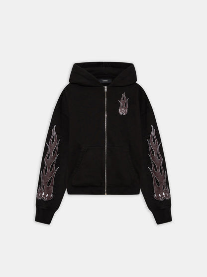 Ma Flames Zip Hoodie - Black | Amiri Online