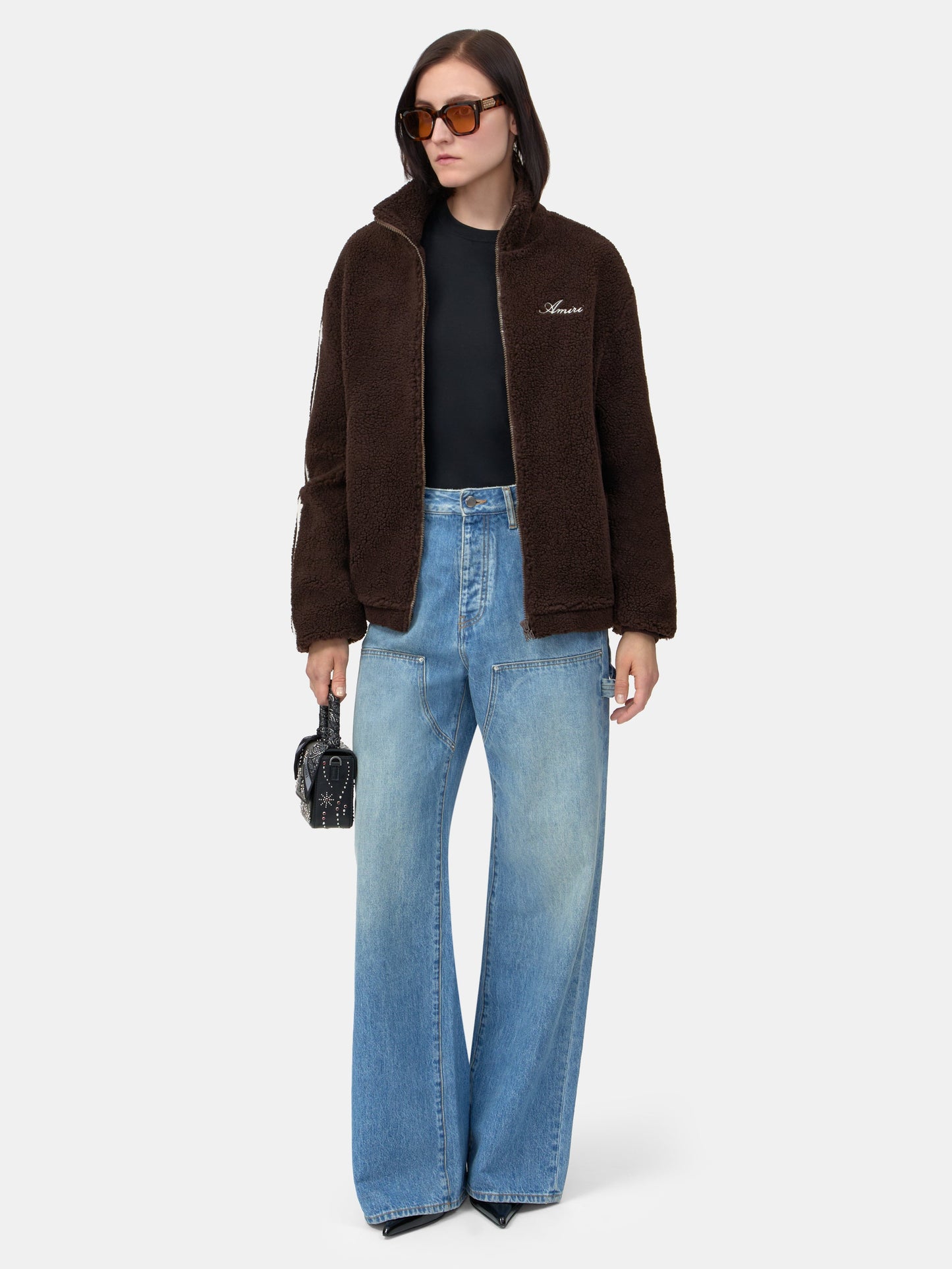 Bones Fleece Jacket - Dark Brown | Amiri Affordable