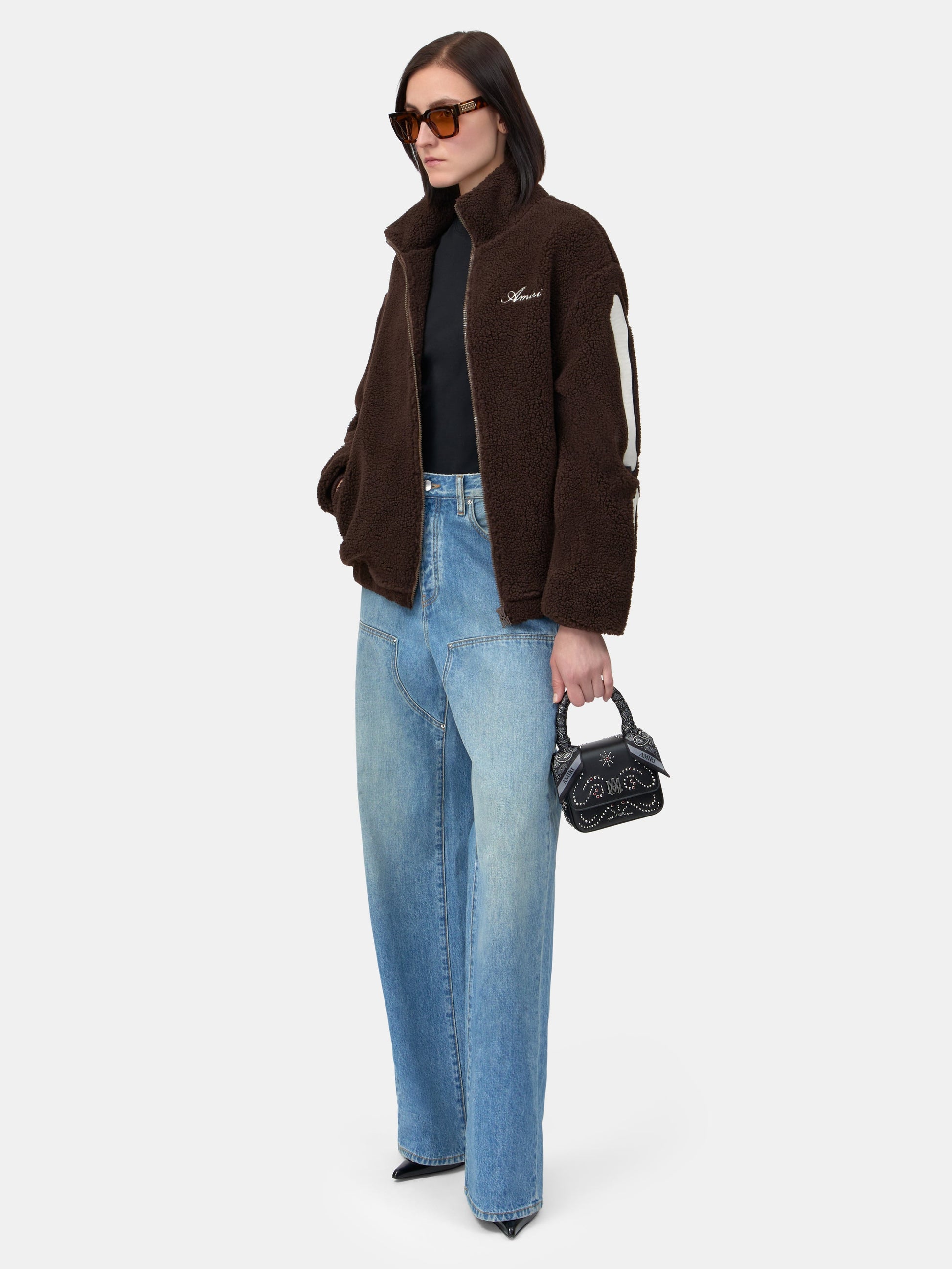 Bones Fleece Jacket - Dark Brown | Amiri Affordable
