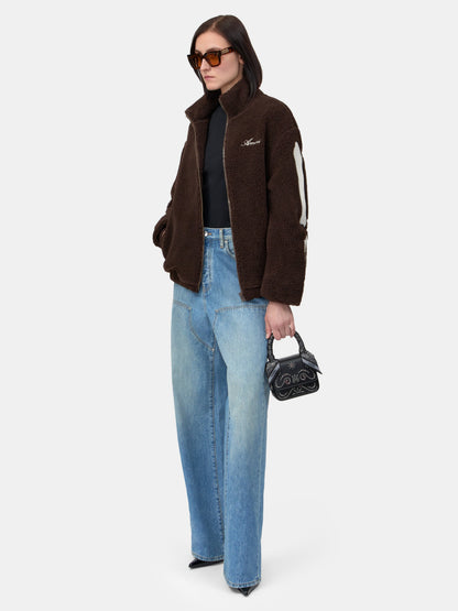Bones Fleece Jacket - Dark Brown | Amiri Affordable