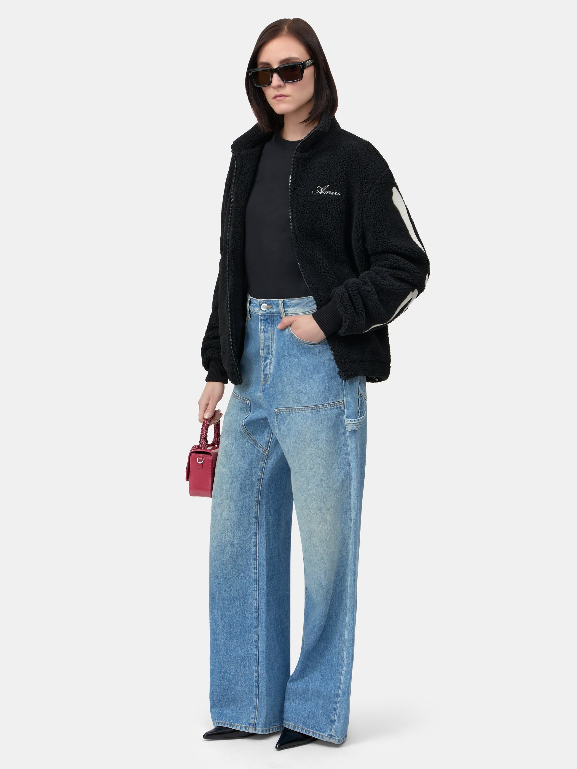 Bones Fleece Jacket - Black | Amiri Great Deal