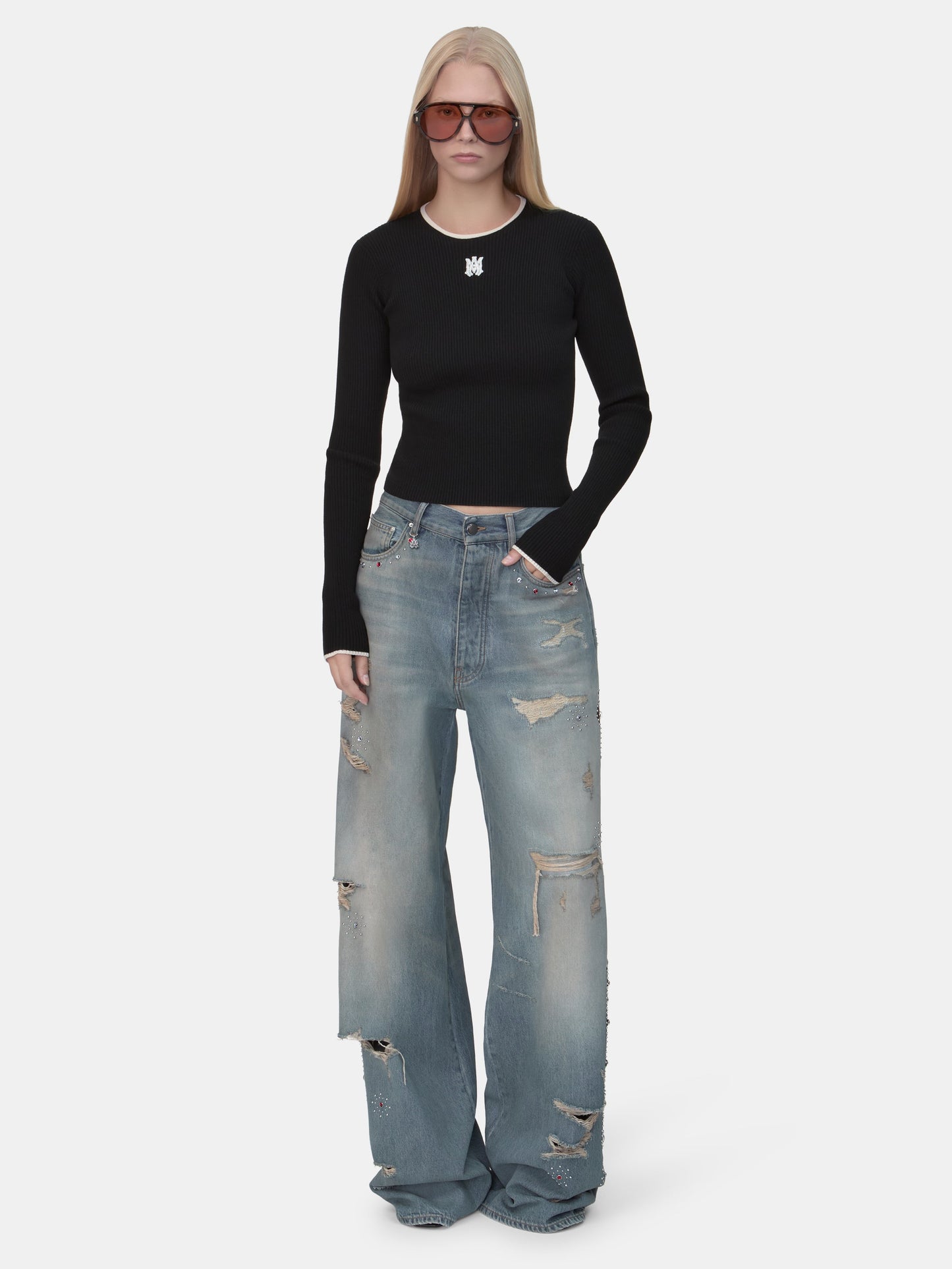 Bones Studded Jean - Driftwood Blue | Amiri Popular Choice