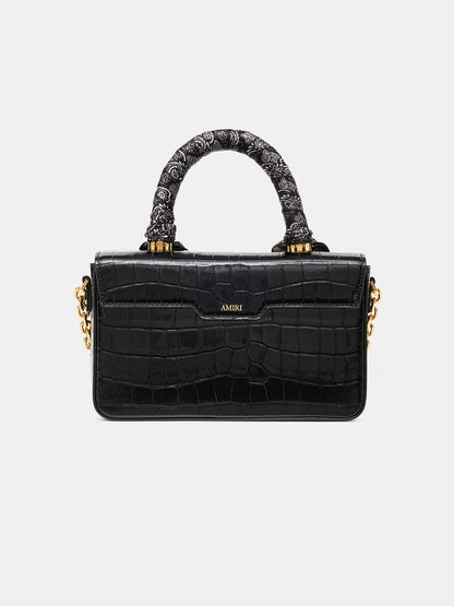 Croc Embossed Long Ma Bag - Black | Amiri Featured