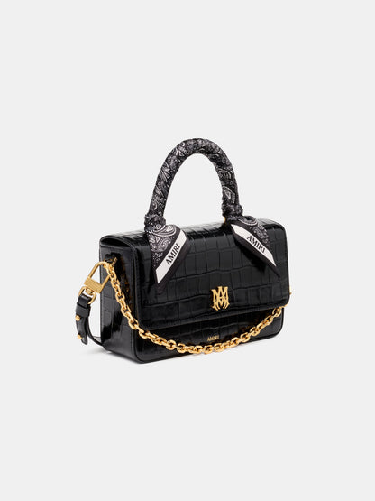 Croc Embossed Long Ma Bag - Black | Amiri Featured