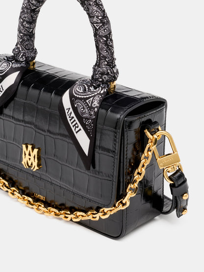 Croc Embossed Long Ma Bag - Black | Amiri Featured