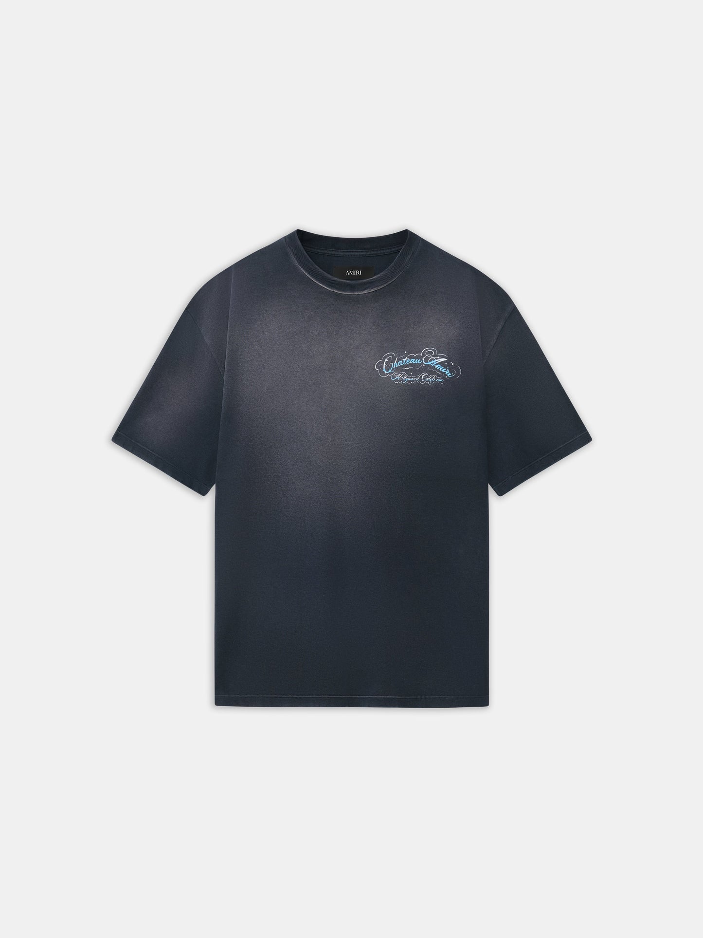 Crystal Chateau Script Oversized Tee - Black | Amiri Sale