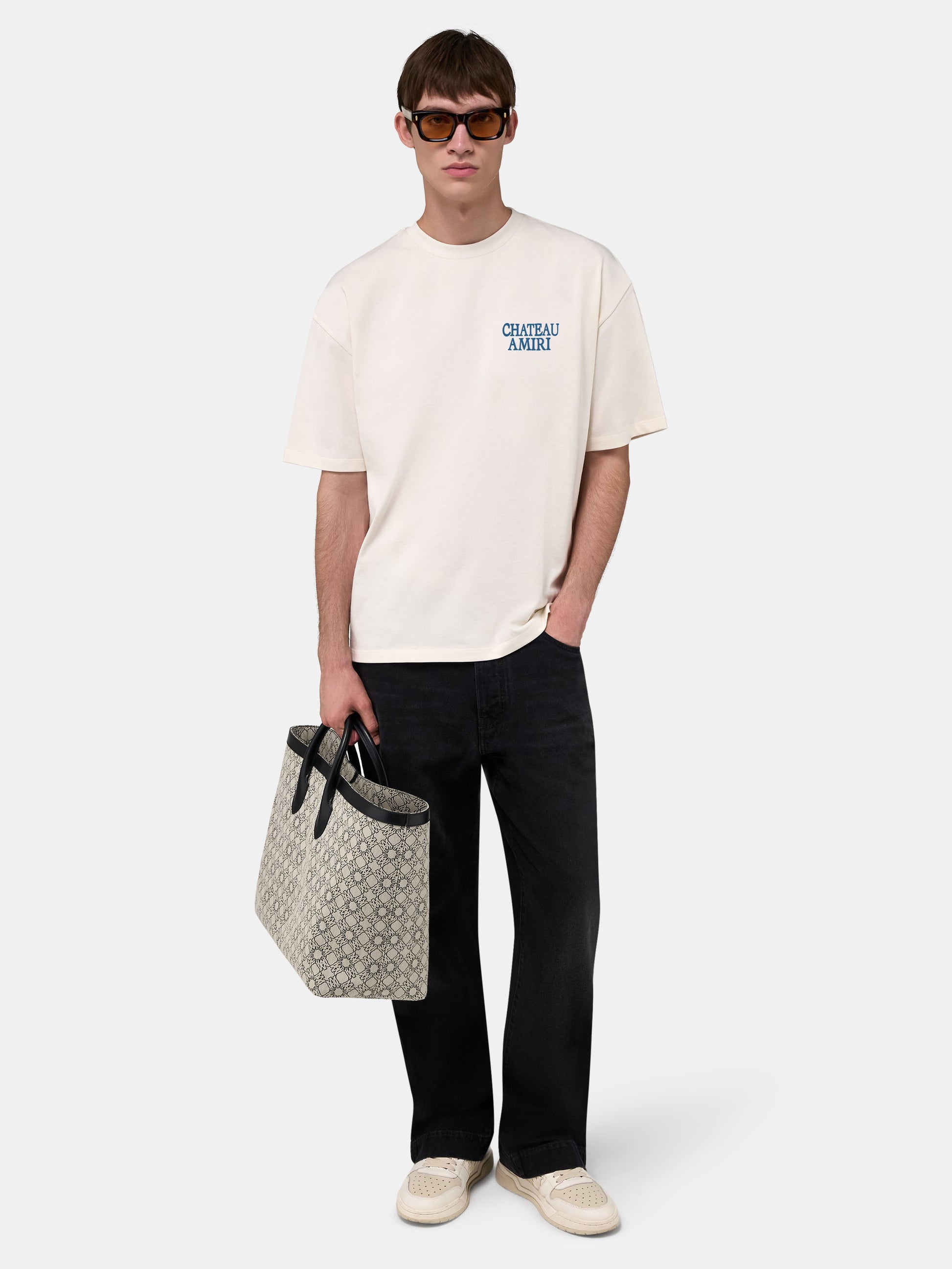 Chateau Amiri Oversized Tee - Ivory | Amiri Online