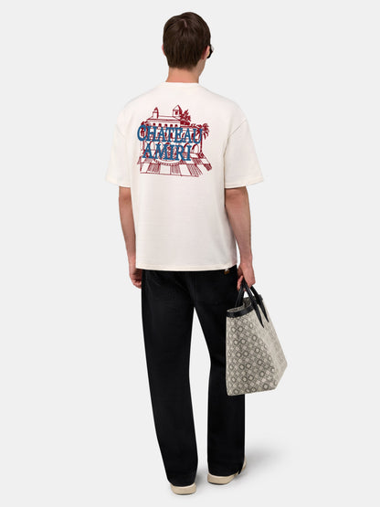 Chateau Amiri Oversized Tee - Ivory | Amiri Online