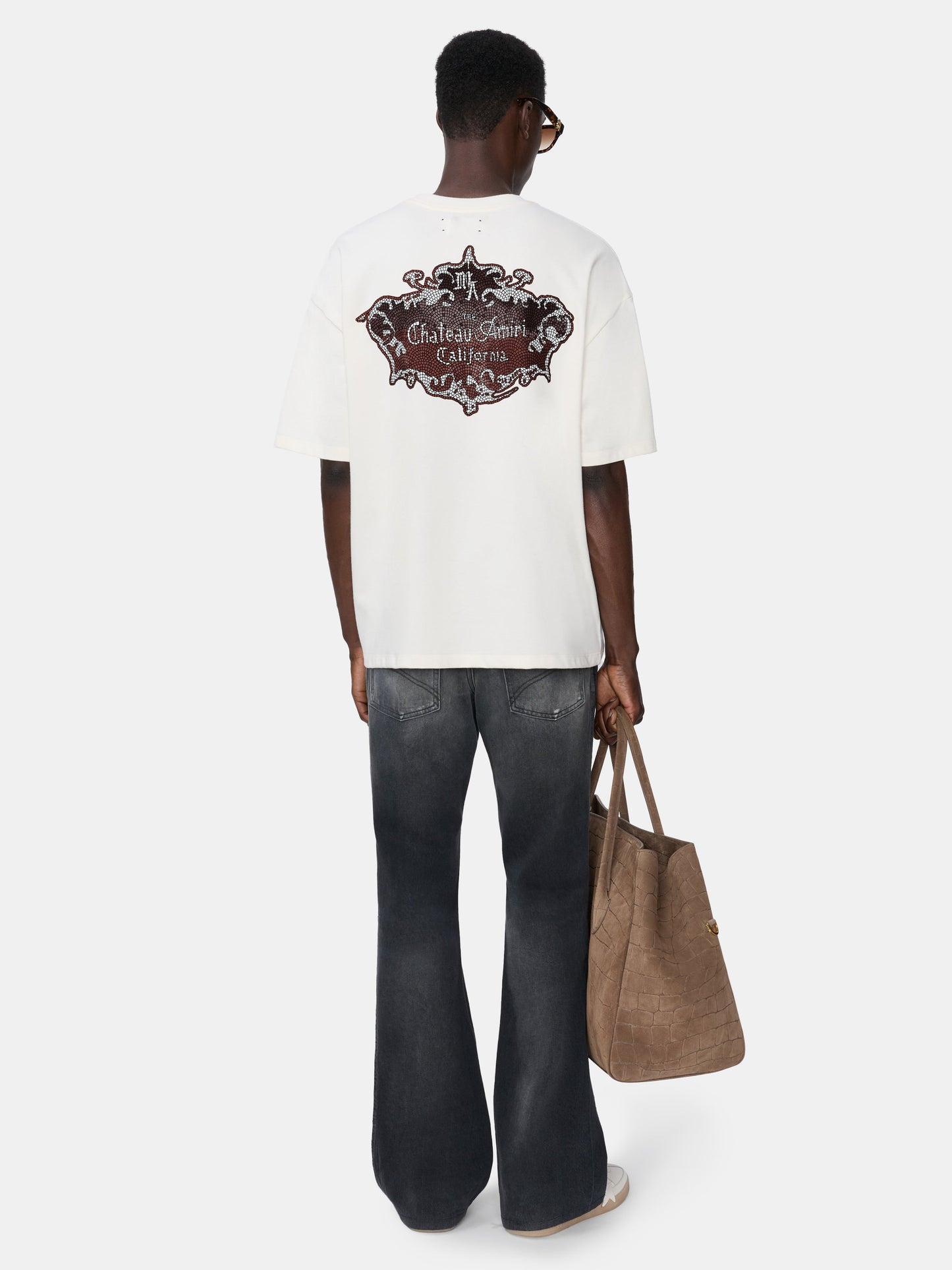 Chateau Crest Oversized Tee - Ivory | Amiri Special Offer