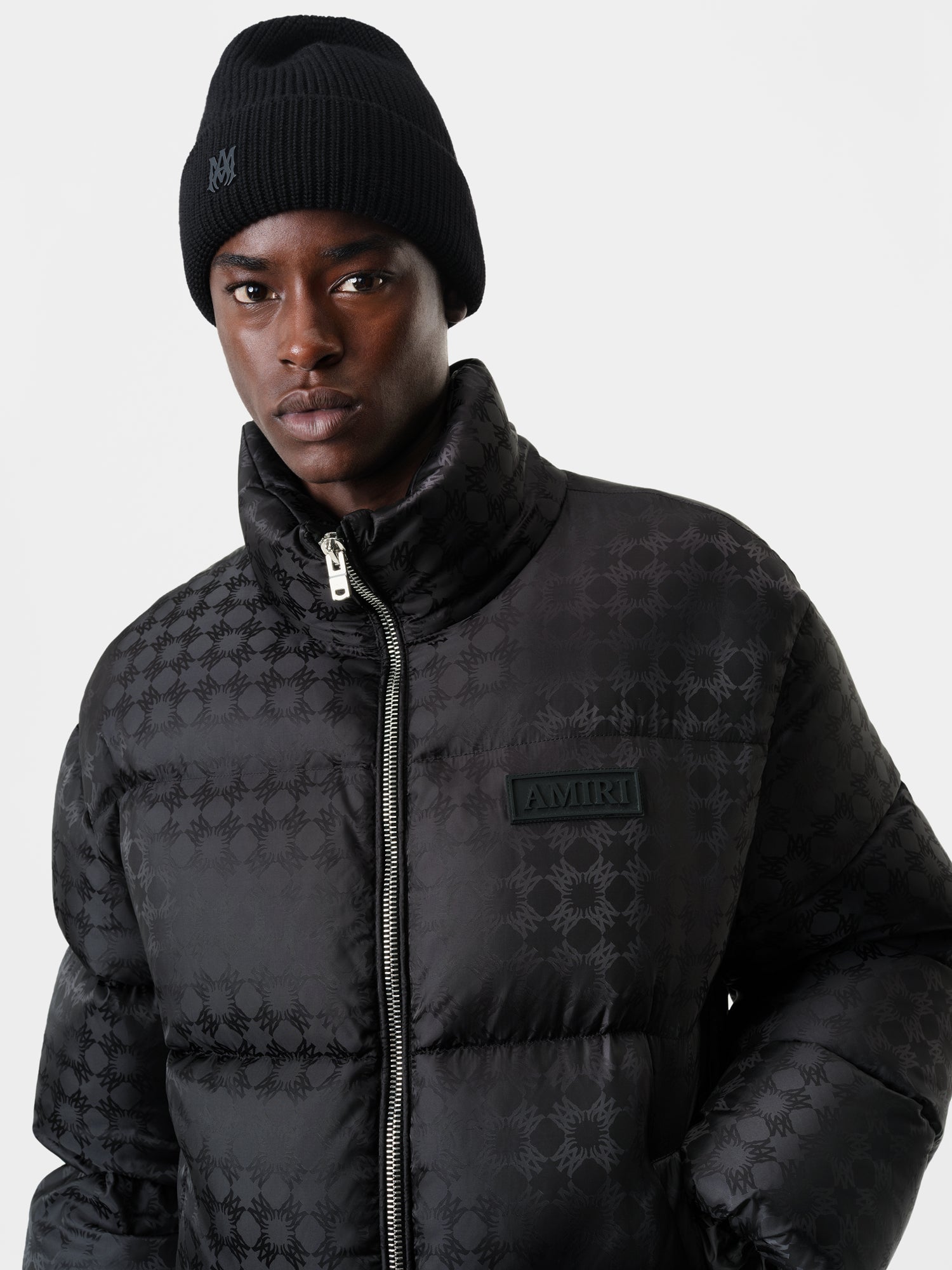 Ma Quad Jacquard Down Jacket - Black | Amiri Affordable