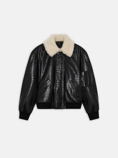 Ma Quad Leather Bomber Jacket - Black | Amiri Special Offer