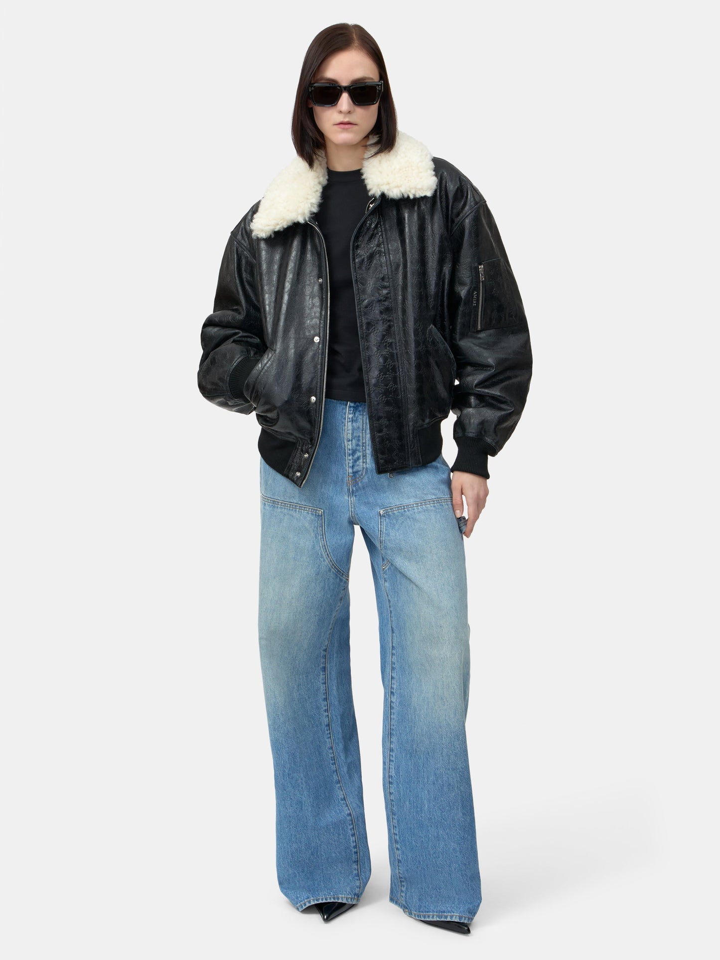 Ma Quad Leather Bomber Jacket - Black | Amiri Special Offer