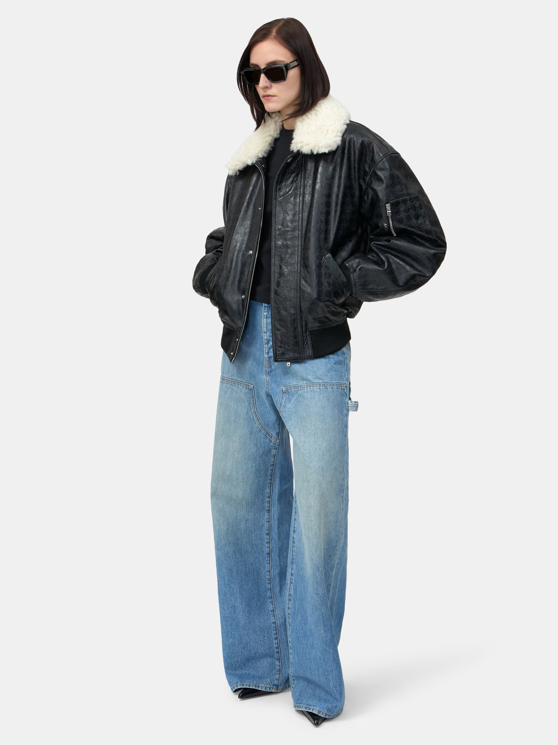 Ma Quad Leather Bomber Jacket - Black | Amiri Special Offer