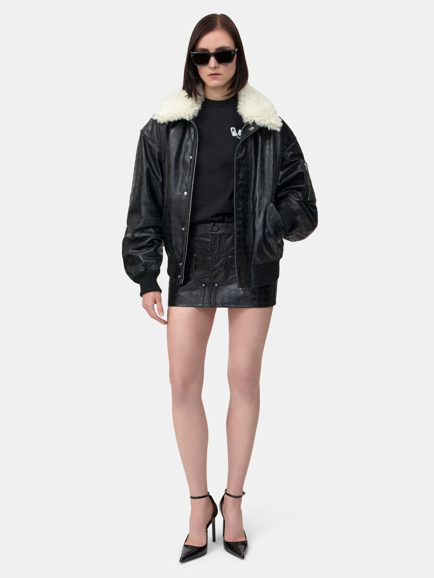 Ma Quad Leather Skirt - Black | Amiri Featured