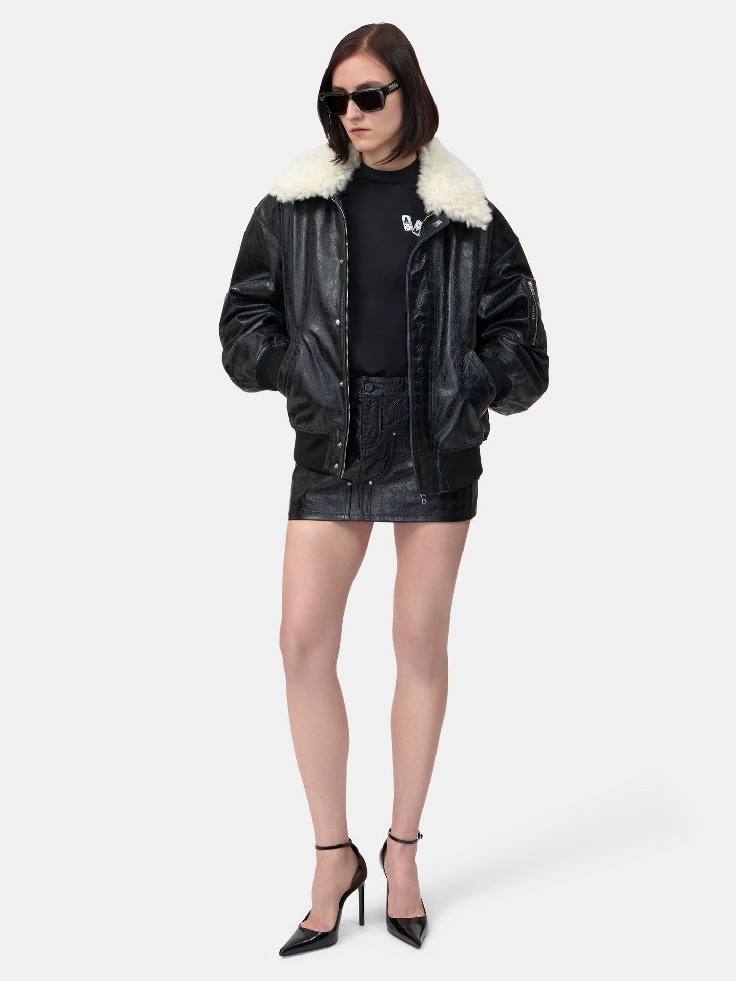 Ma Quad Leather Skirt - Black | Amiri Featured
