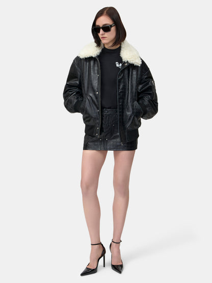 Ma Quad Leather Skirt - Black | Amiri Featured