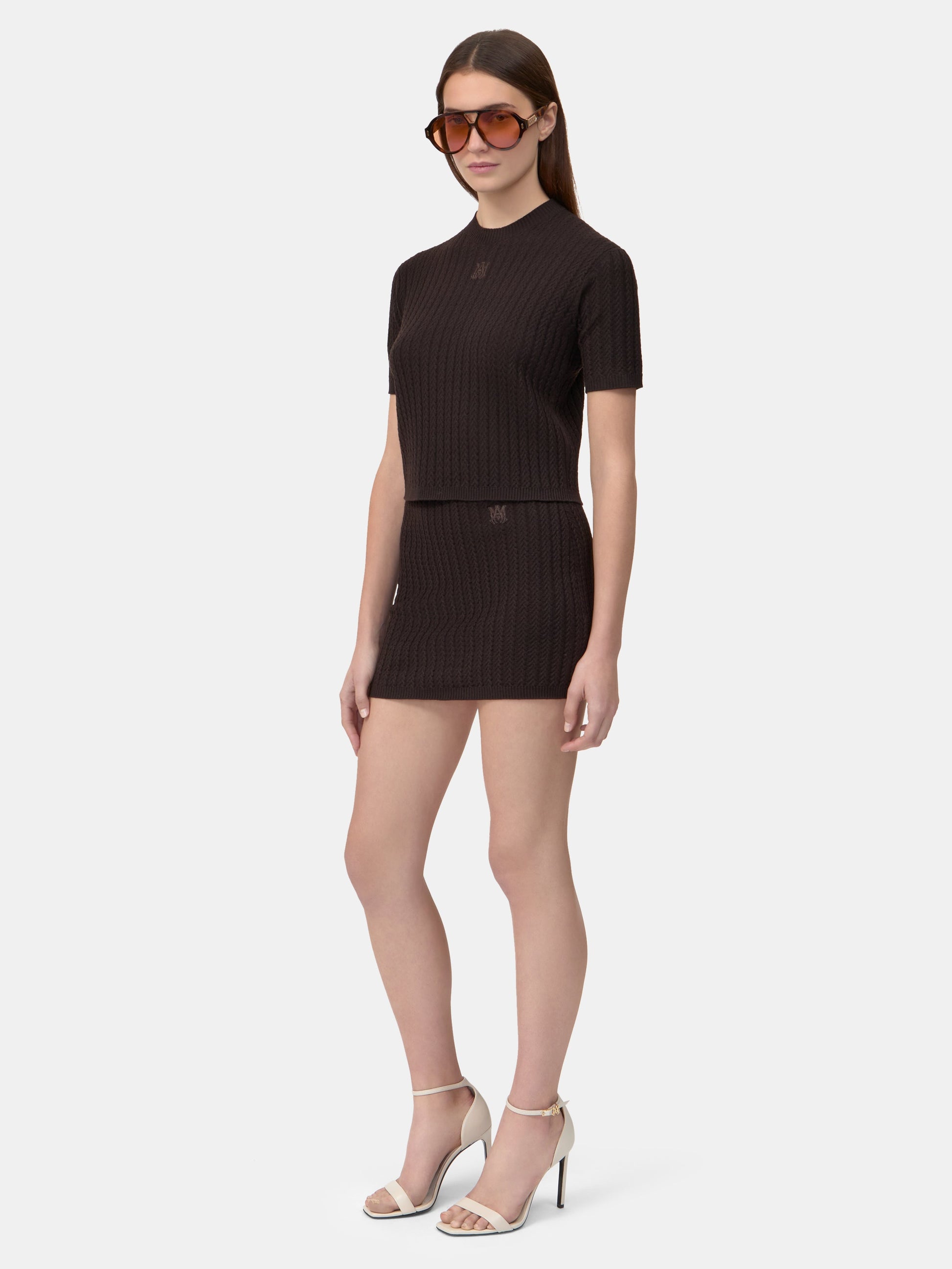 Ma Cable Knit Skirt - Dark Brown | Amiri Popular Choice