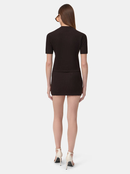Ma Cable Knit Skirt - Dark Brown | Amiri Popular Choice