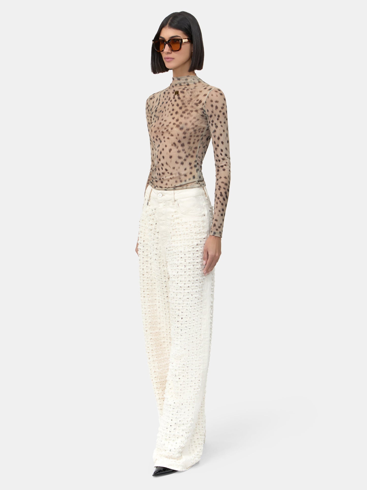 Boucle Denim Straight Jean - Ecru | Amiri Value