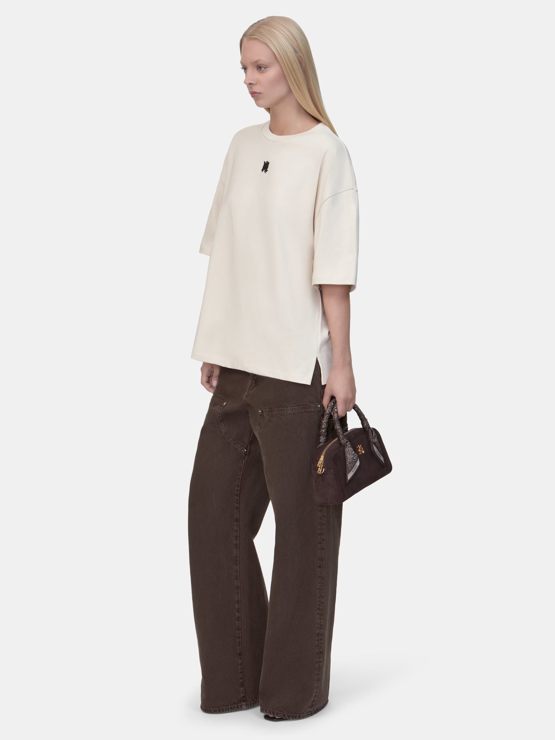 Ma Drop Shoulder Tee - Cream | Amiri Affordable