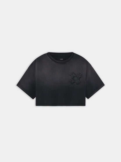 Ma Quad Cropped Tee - Black | Amiri Best Seller