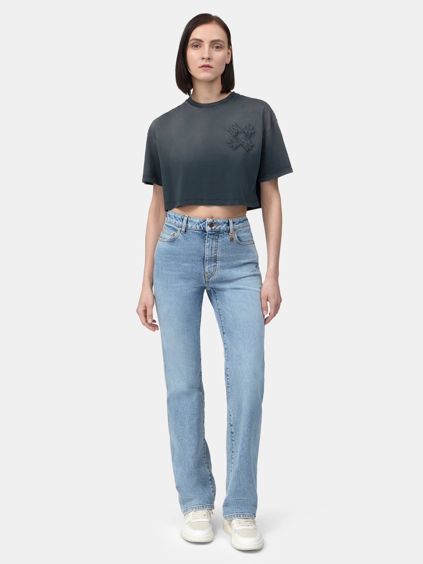 Ma Quad Cropped Tee - Black | Amiri Best Seller