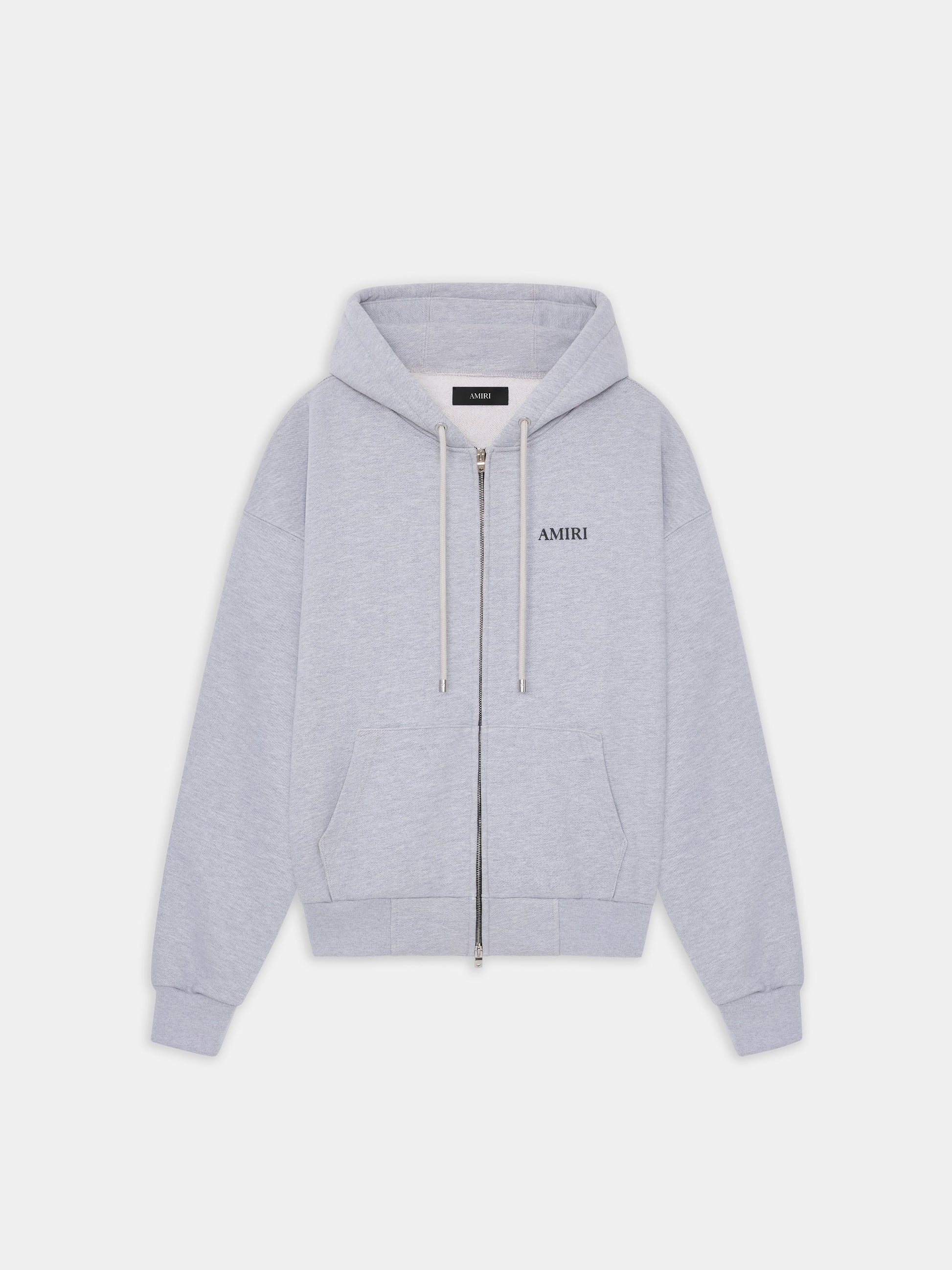 Relaxed Zip Up Hoodie - Heather Grey | Amiri Affordable