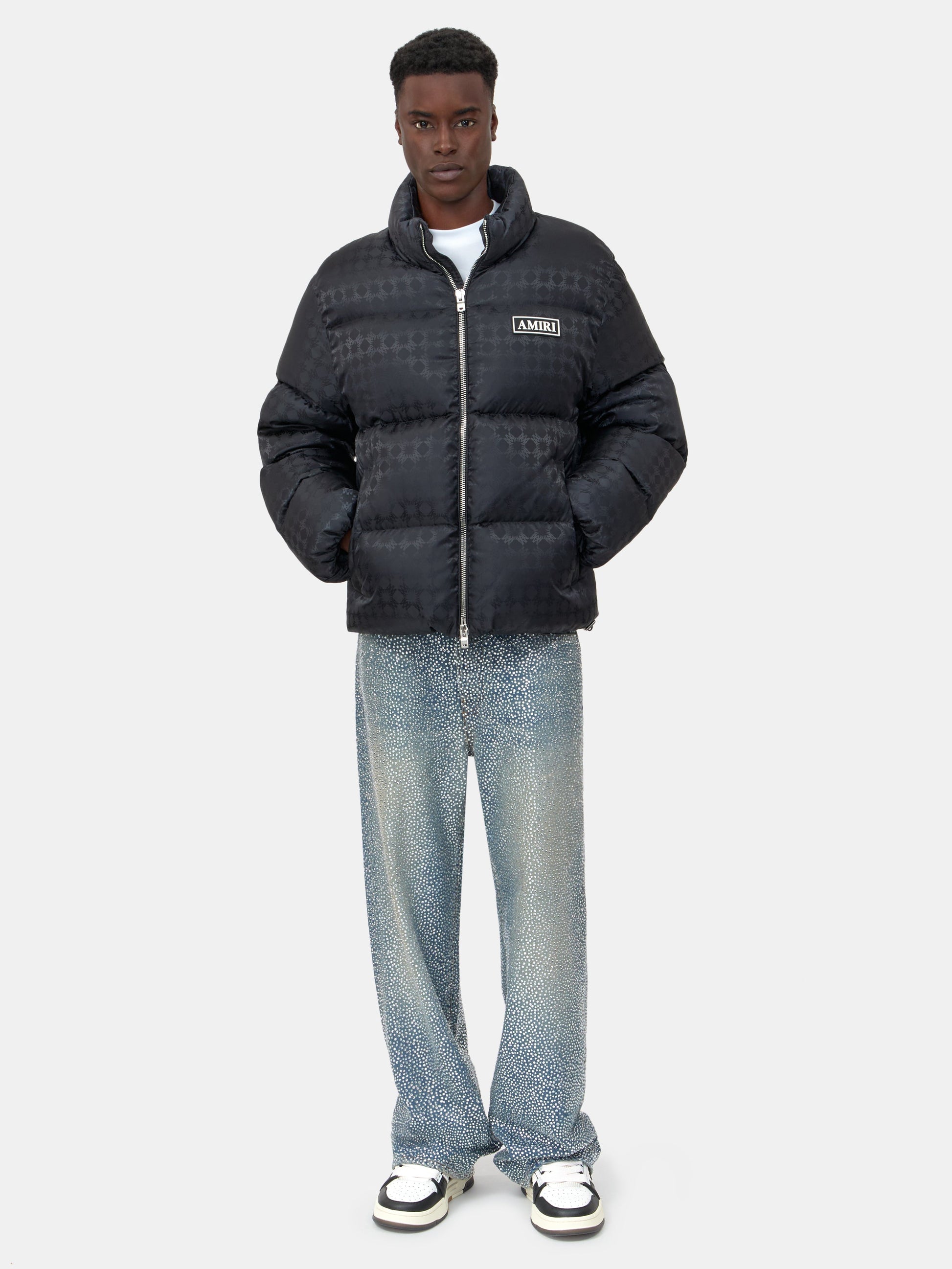 Ma Quad Jacquard Down Jacket - Black | Amiri Special Offer