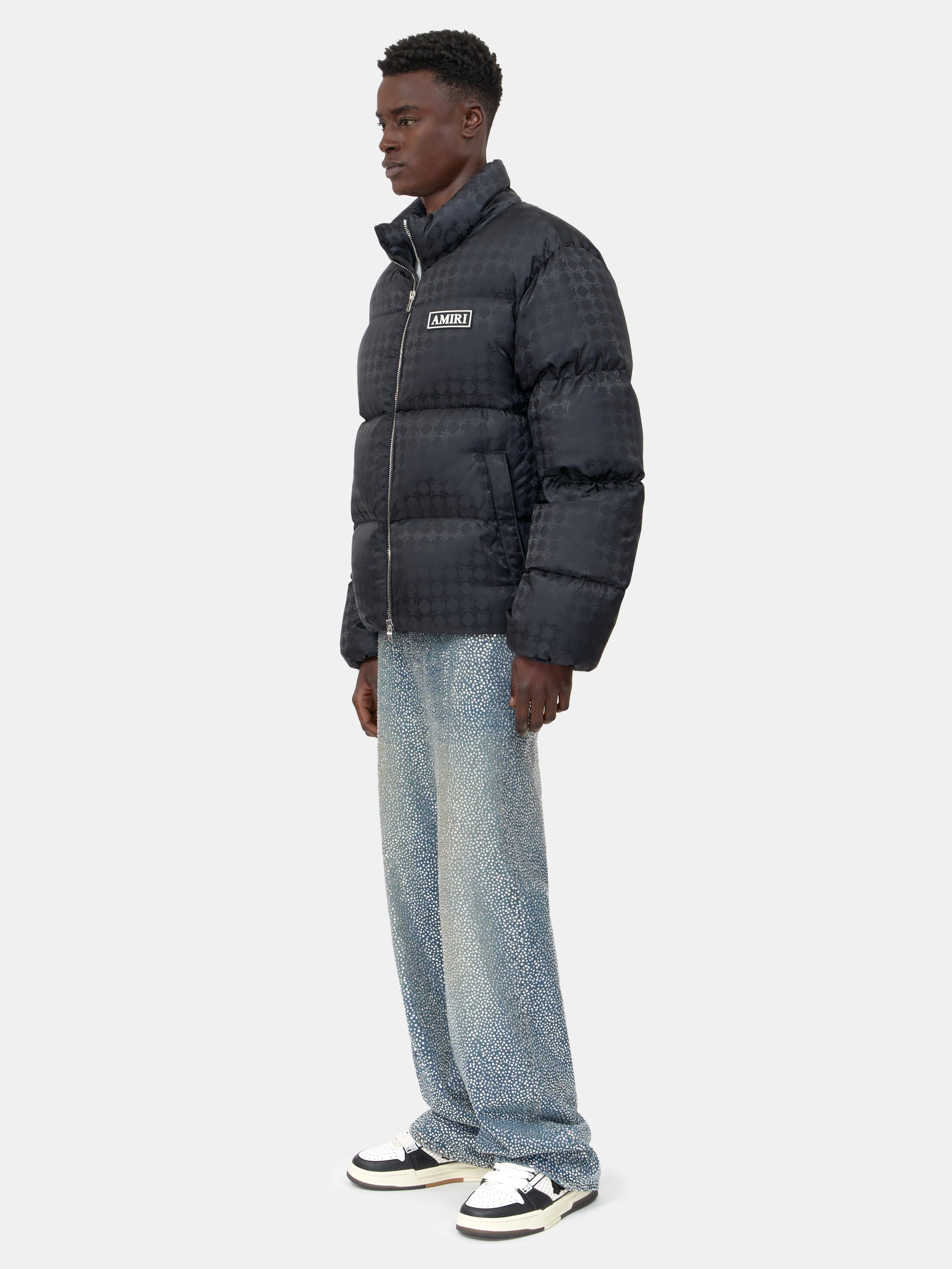 Ma Quad Jacquard Down Jacket - Black | Amiri Special Offer