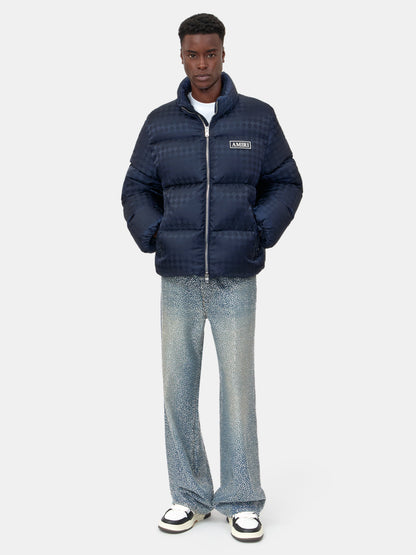 Ma Quad Jacquard Down Jacket - Midnight Blue | Amiri Featured