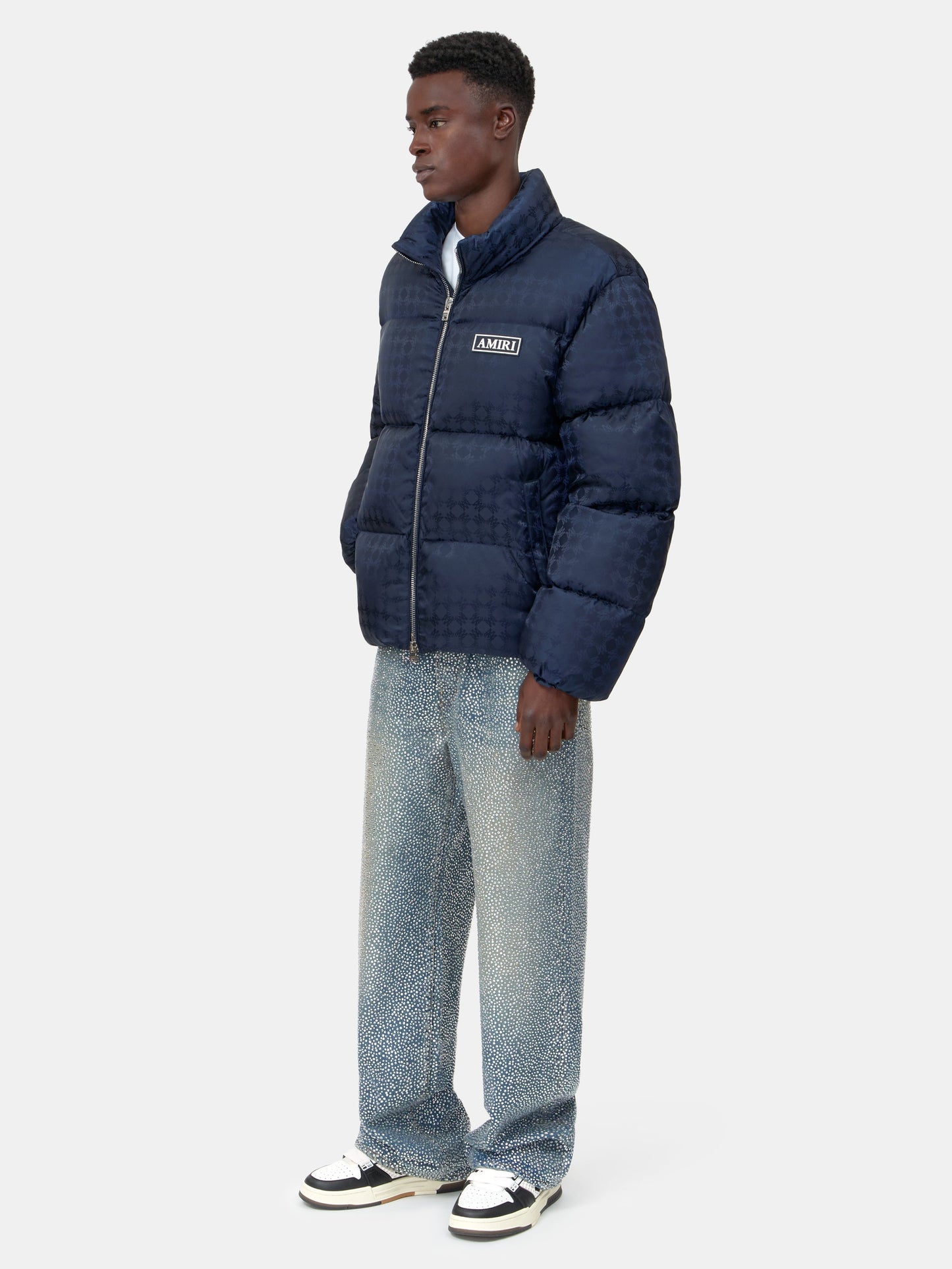 Ma Quad Jacquard Down Jacket - Midnight Blue | Amiri Featured