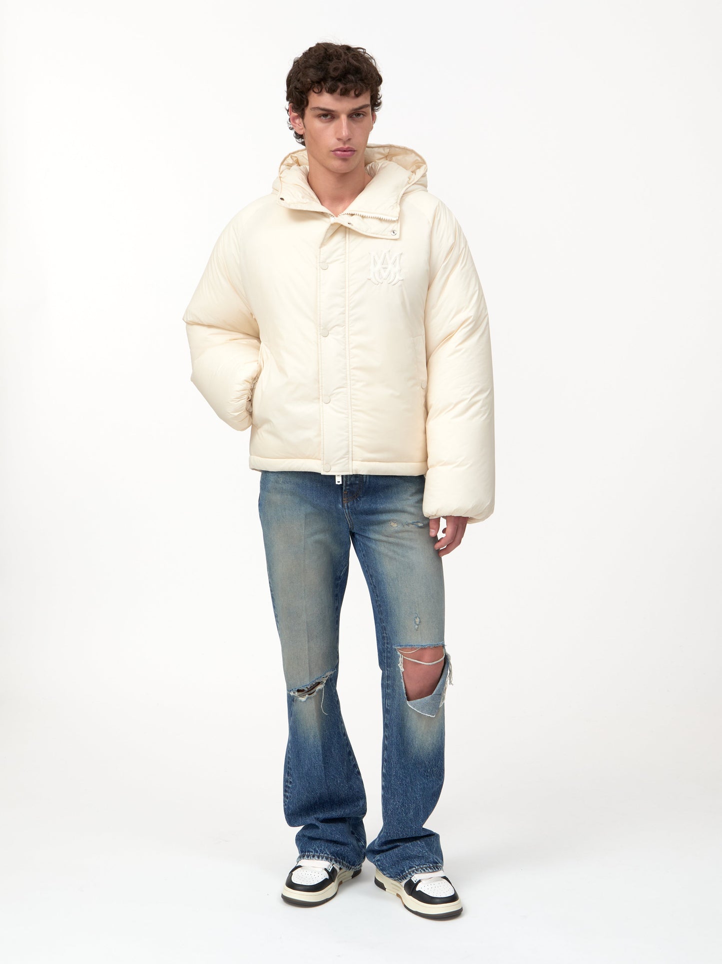 Amiri Hooded Down Jacket - Alabaster | Amiri Popular Choice