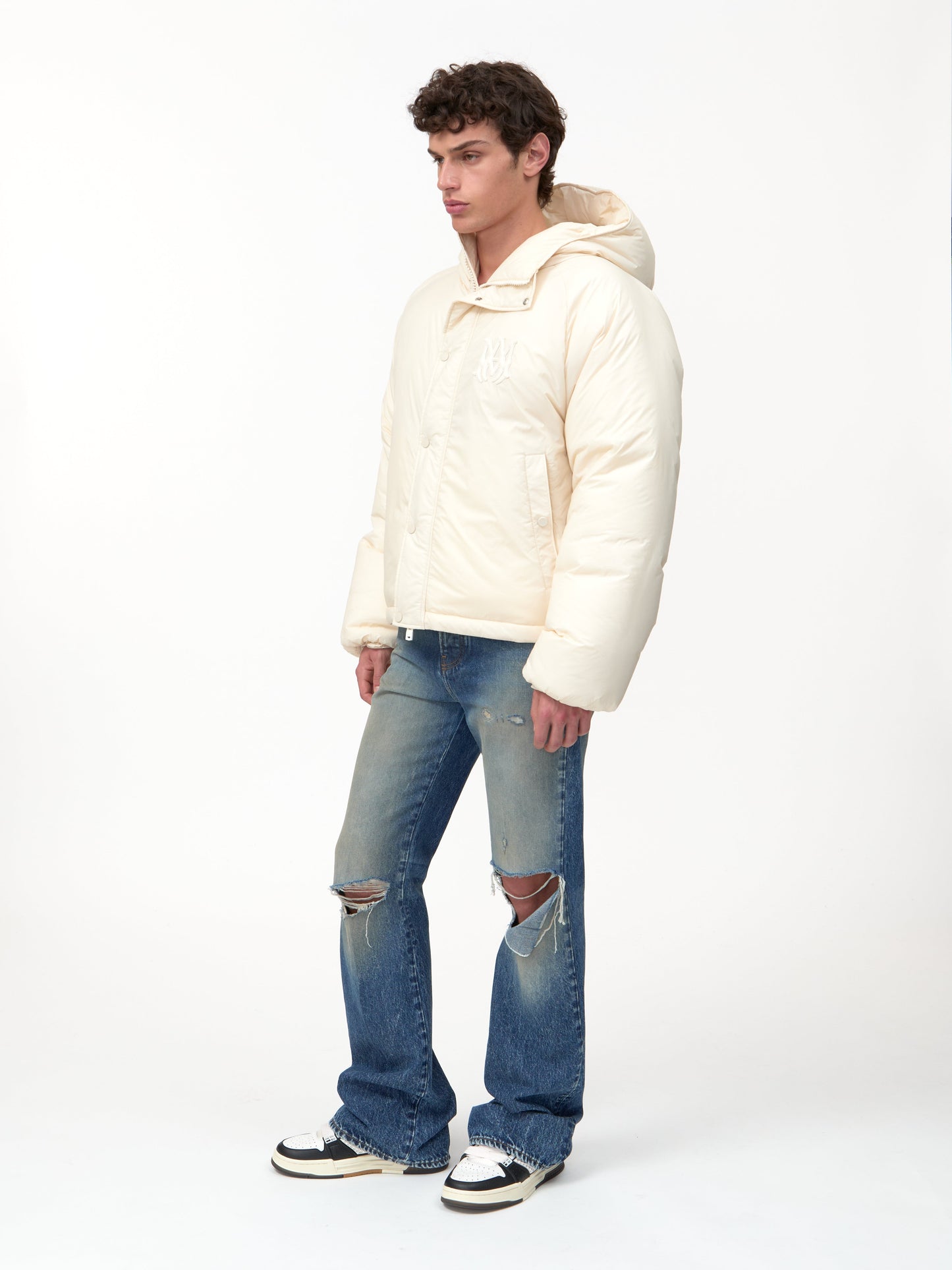 Amiri Hooded Down Jacket - Alabaster | Amiri Popular Choice