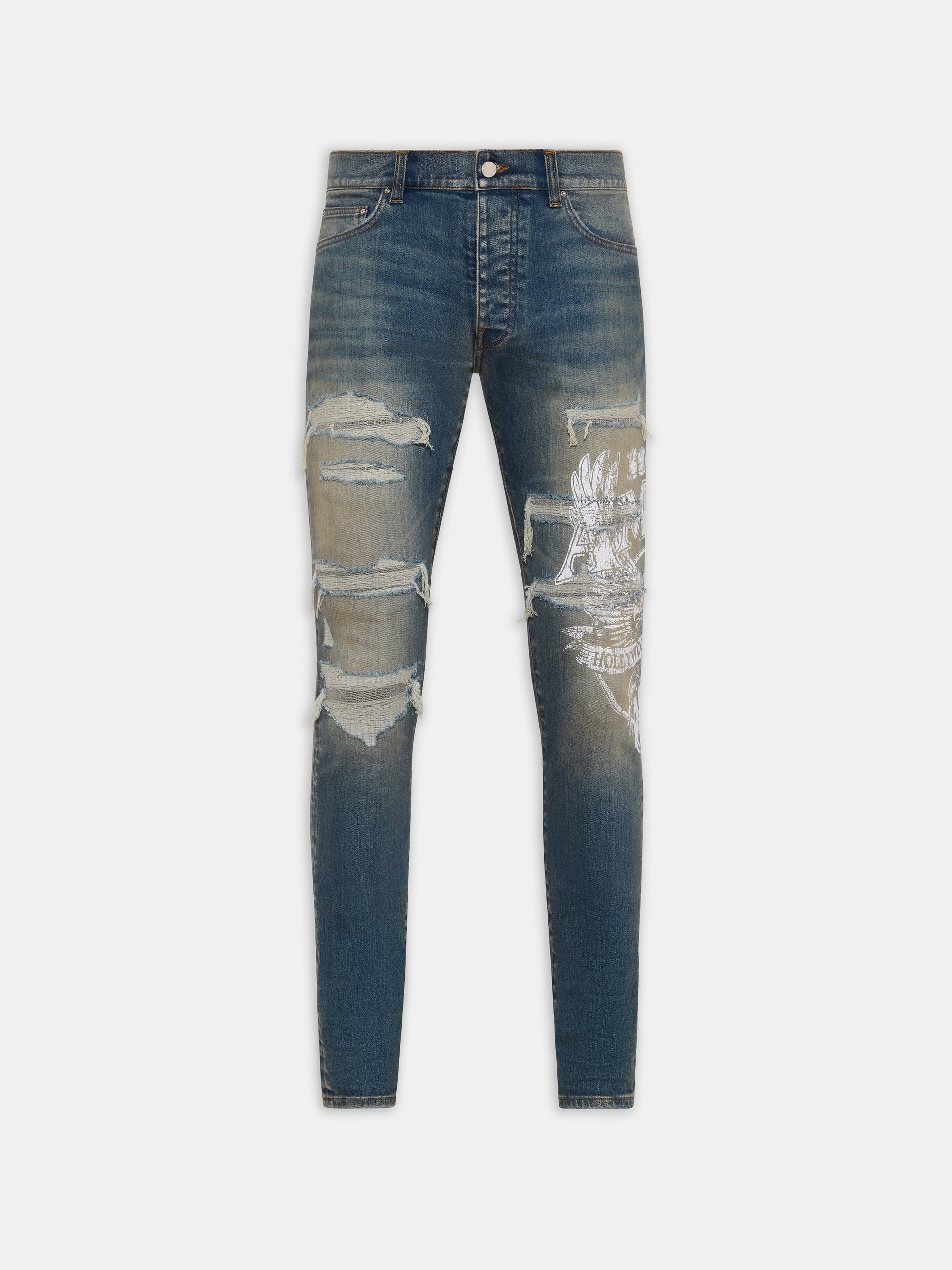 Amiri Eagle Repair Skinny Jean - Driftwood Blue | Amiri Sale