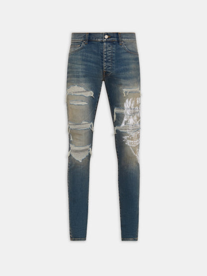 Amiri Eagle Repair Skinny Jean - Driftwood Blue | Amiri Sale