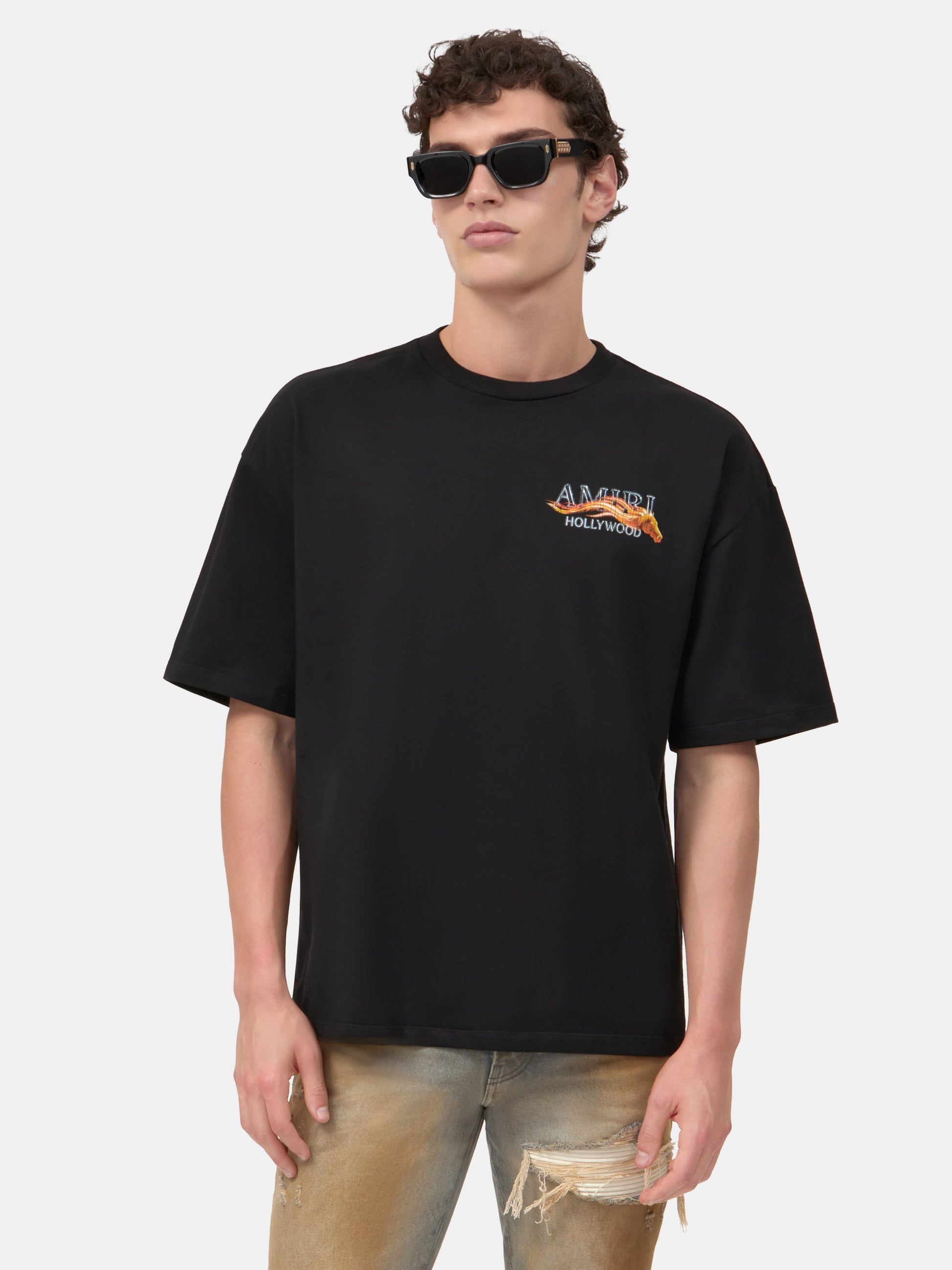 Amiri Hollywood Horse Oversized Tee - Black | Amiri Affordable