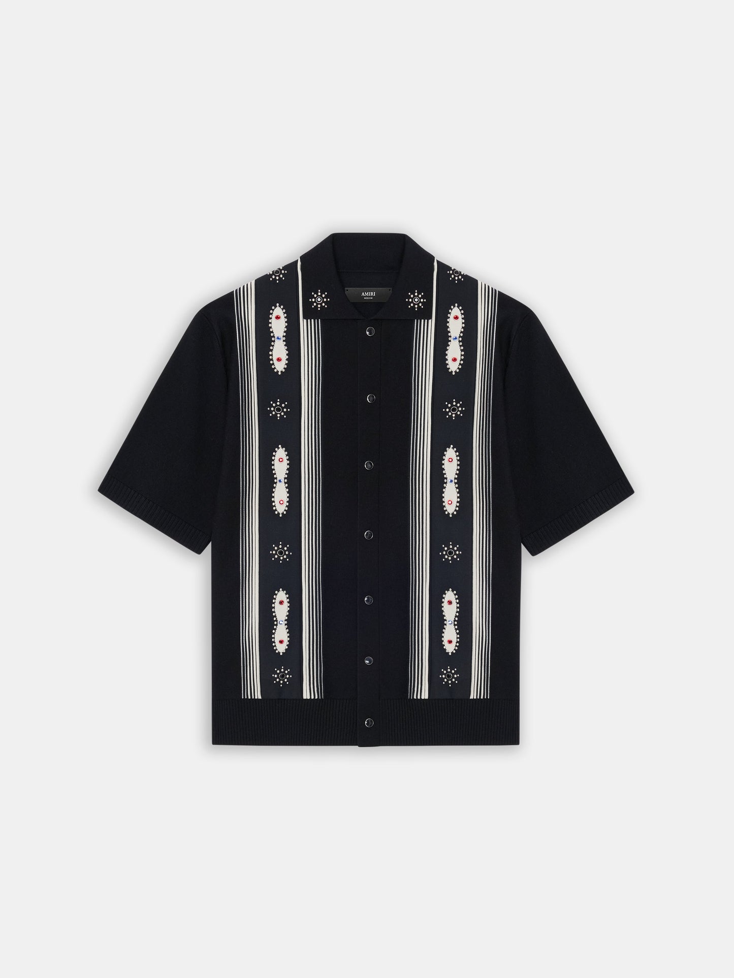Stud Stripe Shirt - Black | Amiri Budget Friendly