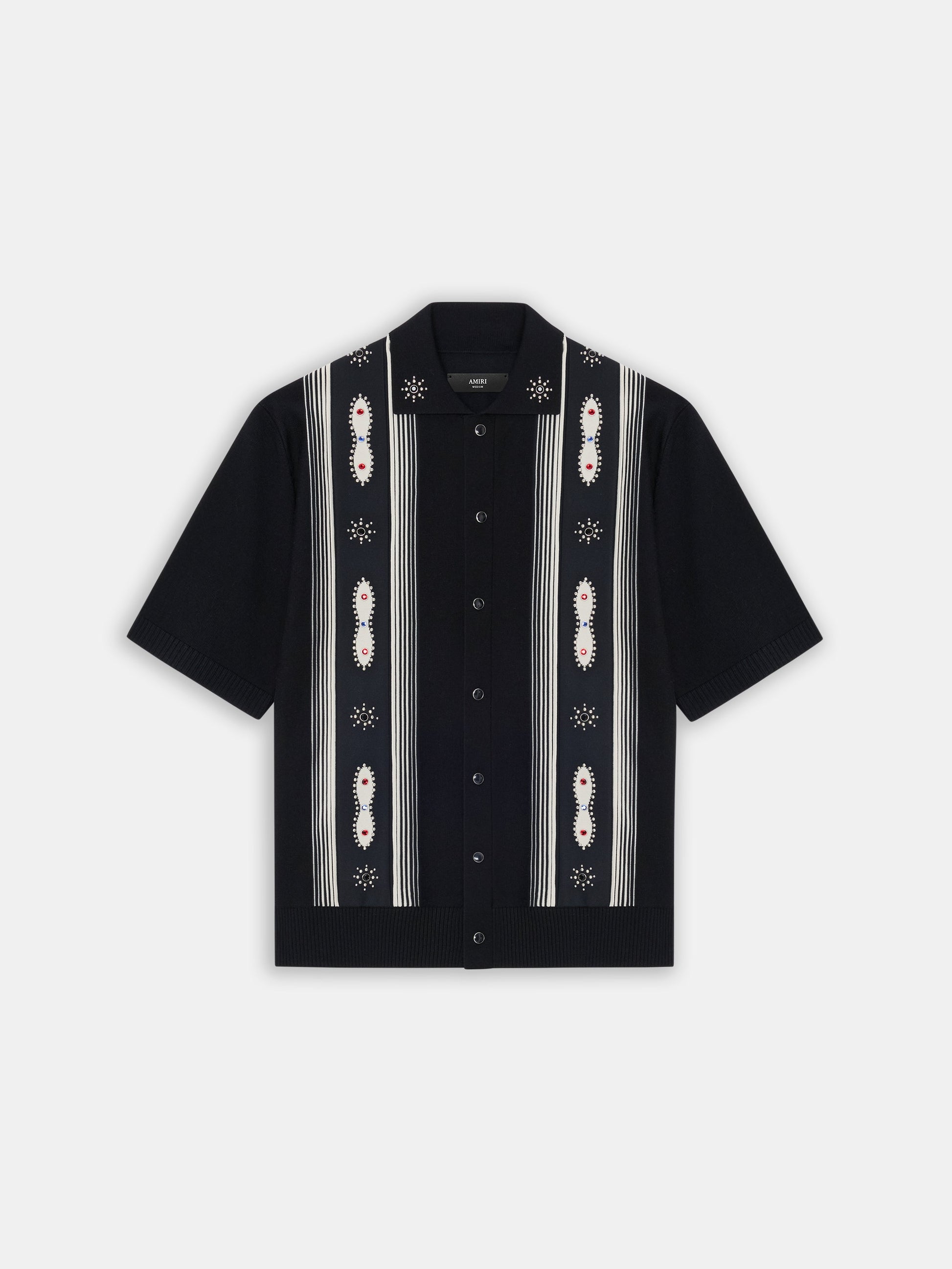 Stud Stripe Shirt - Black | Amiri Budget Friendly