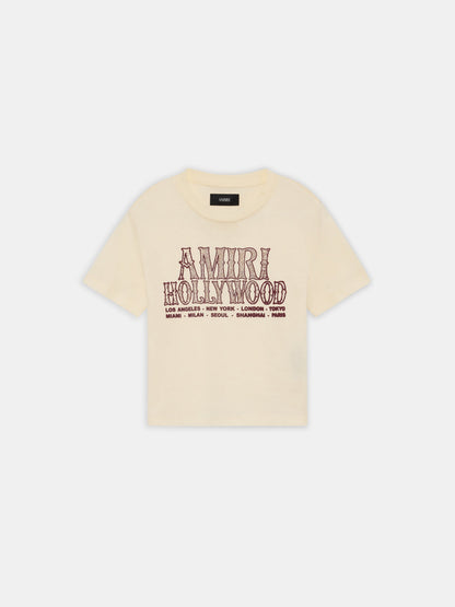 Amiri Hollywood Baby Tee - Linen | Amiri Budget Friendly