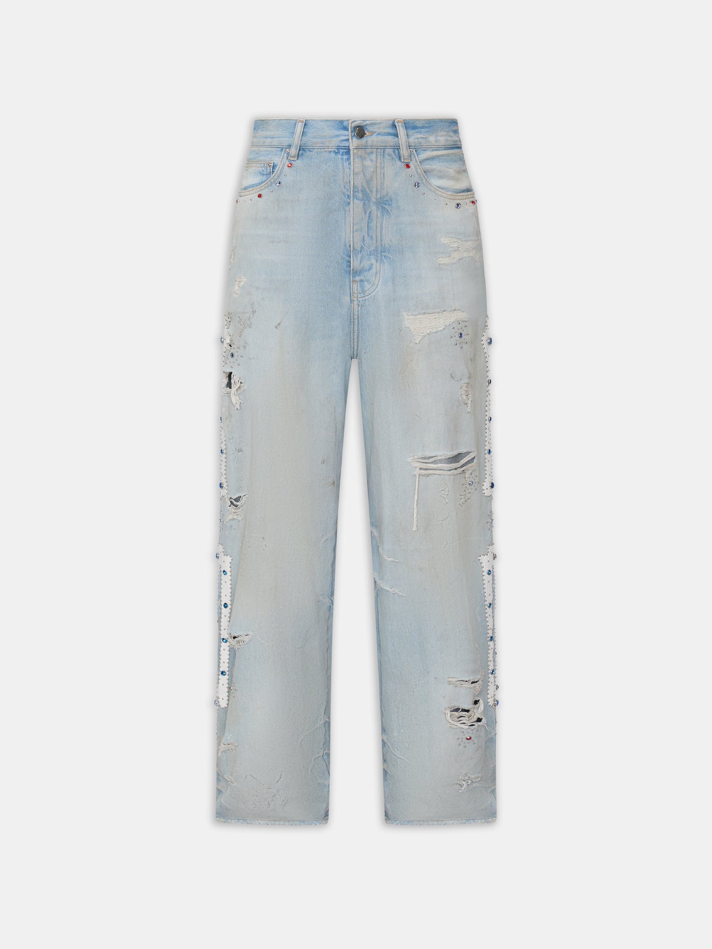 Bones Studded Baggy Jean - Perfect Antique Indigo | Amiri Featured
