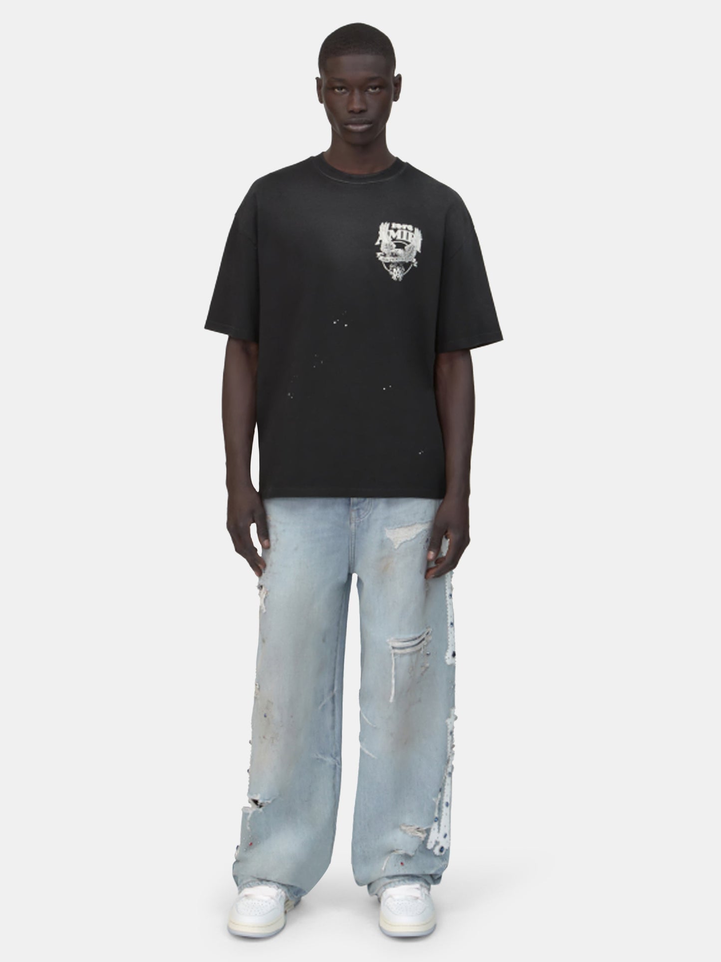 Bones Studded Baggy Jean - Perfect Antique Indigo | Amiri Featured