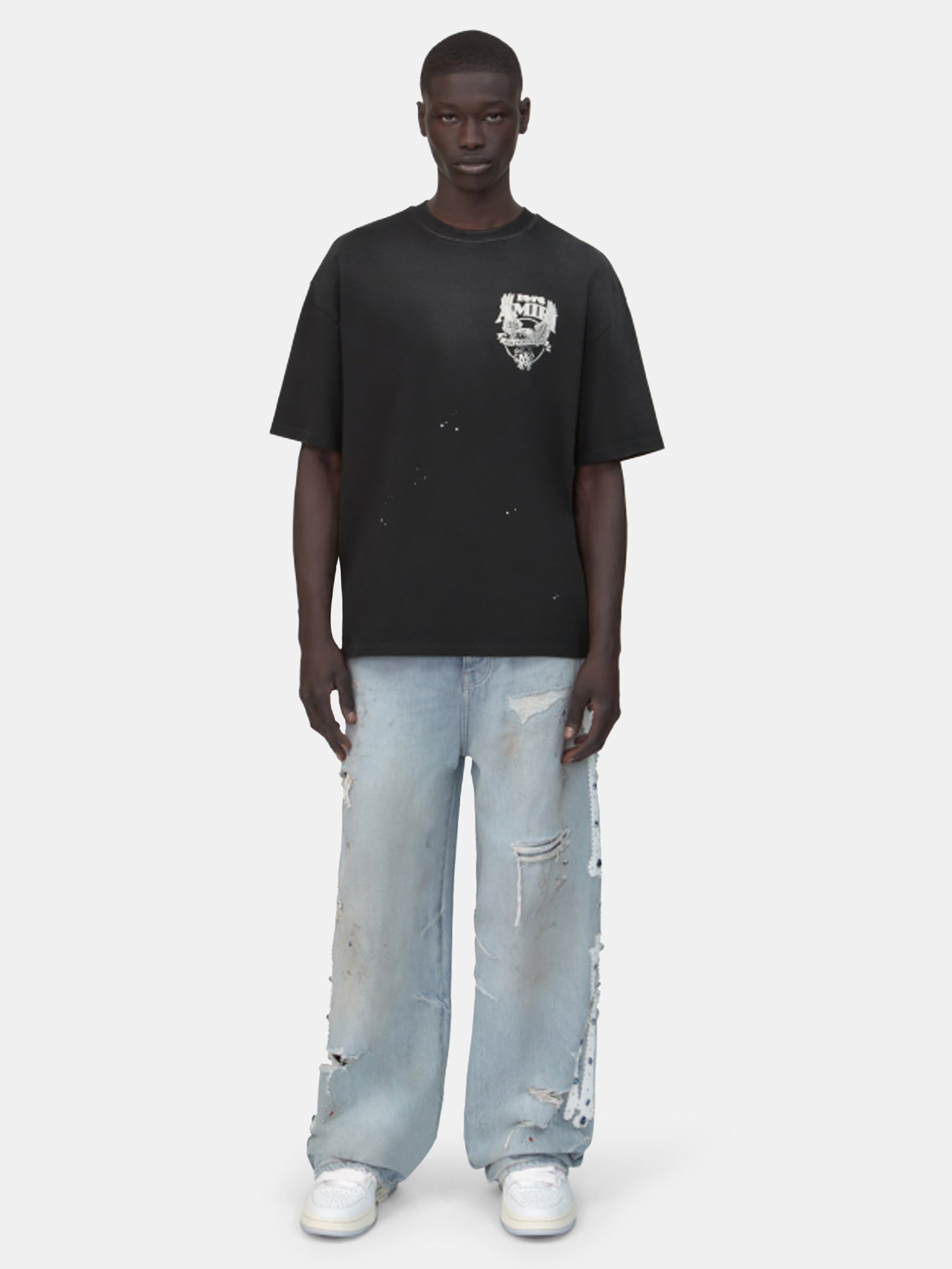 Bones Studded Baggy Jean - Perfect Antique Indigo | Amiri Featured