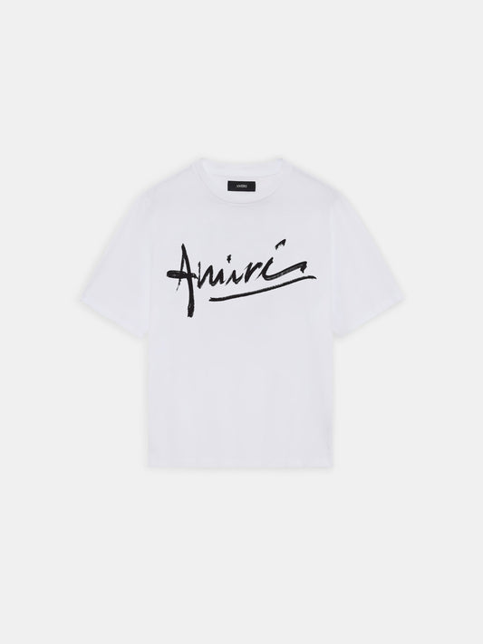 Amiri Script Tee - White | Amiri Best Seller