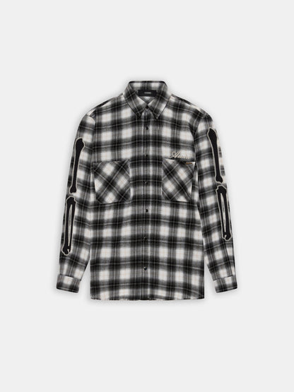 Bones Flannel Overshirt - Black | Amiri Affordable