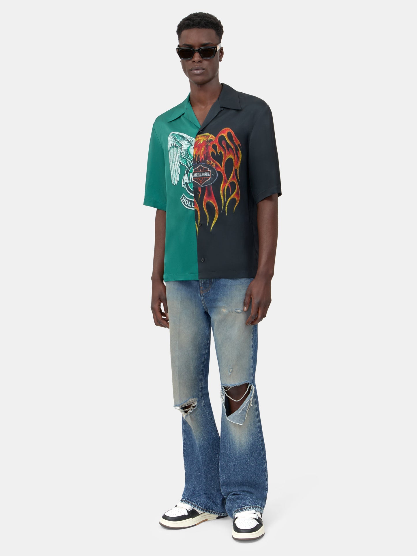 Spliced Camp Shirt - Multi | Amiri Budget Friendly