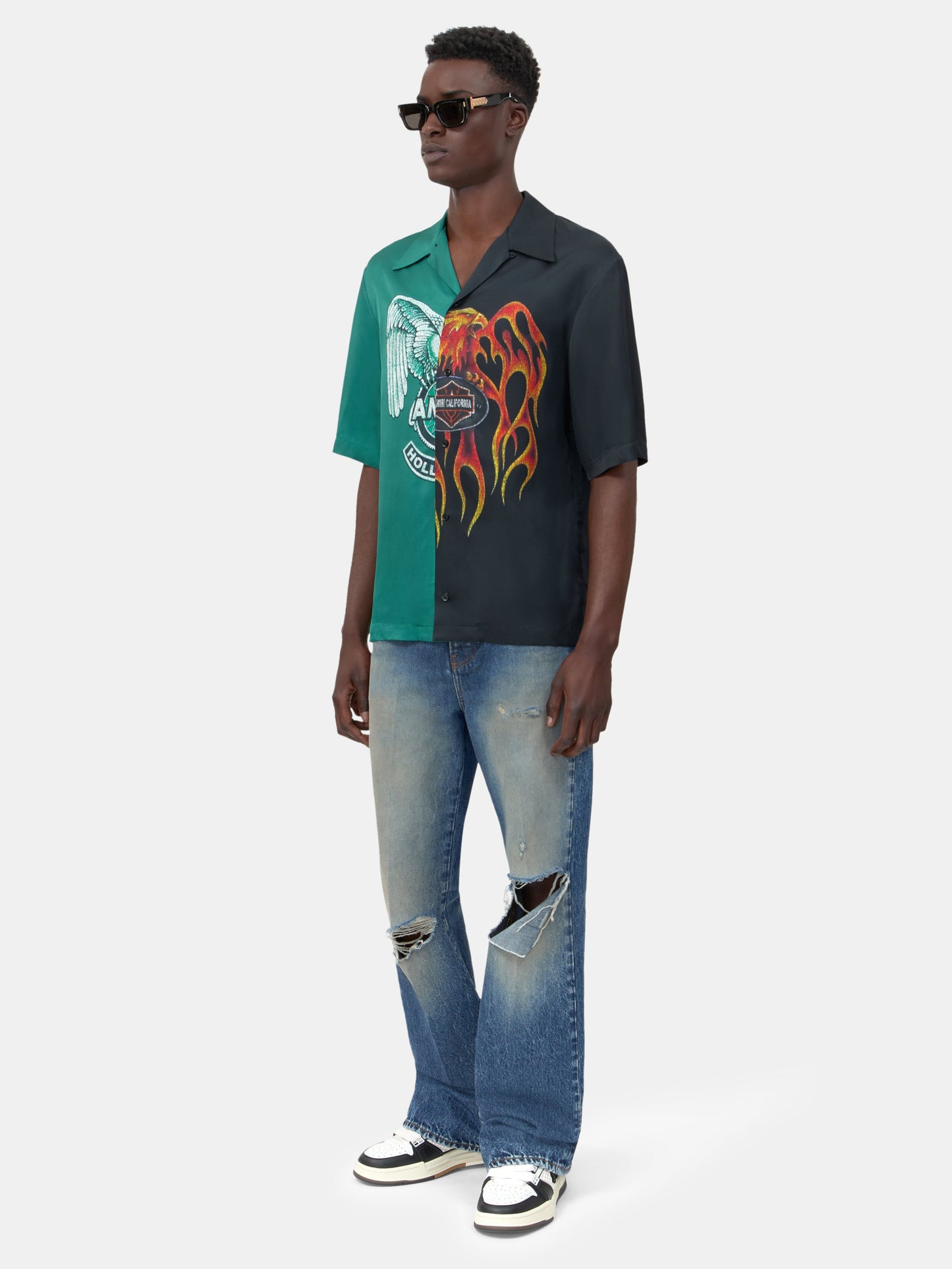 Spliced Camp Shirt - Multi | Amiri Budget Friendly