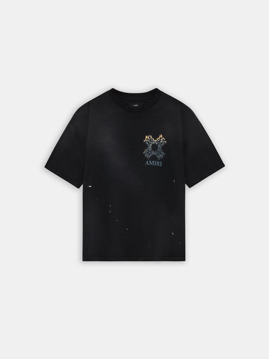 Ma Quad Flames Oversized Tee - Black | Amiri Special Offer